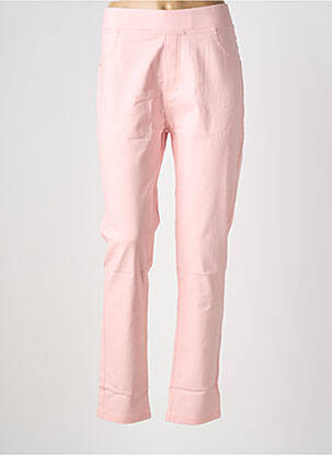 Pantalon droit stretch taille normale rose CHRISTY femme