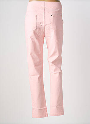Pantalon droit stretch taille normale rose CHRISTY femme