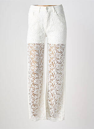 Jeans coupe droite stretch taille normale blanc B.S JEANS femme