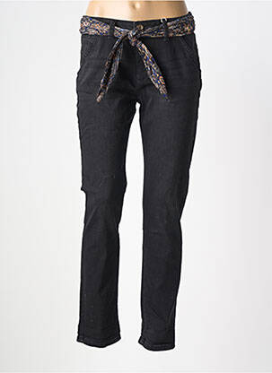 Jeans coupe slim stretch taille normale noir MAISON ONADO femme