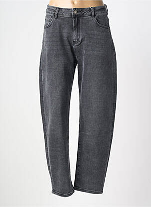 Jeans coupe large stretch taille normale noir HELLO MISS femme