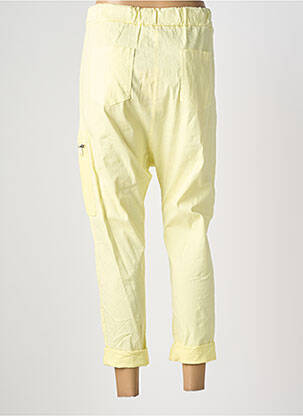 Pantalon 7/8 stretch taille normale jaune NEW COLLECTION femme