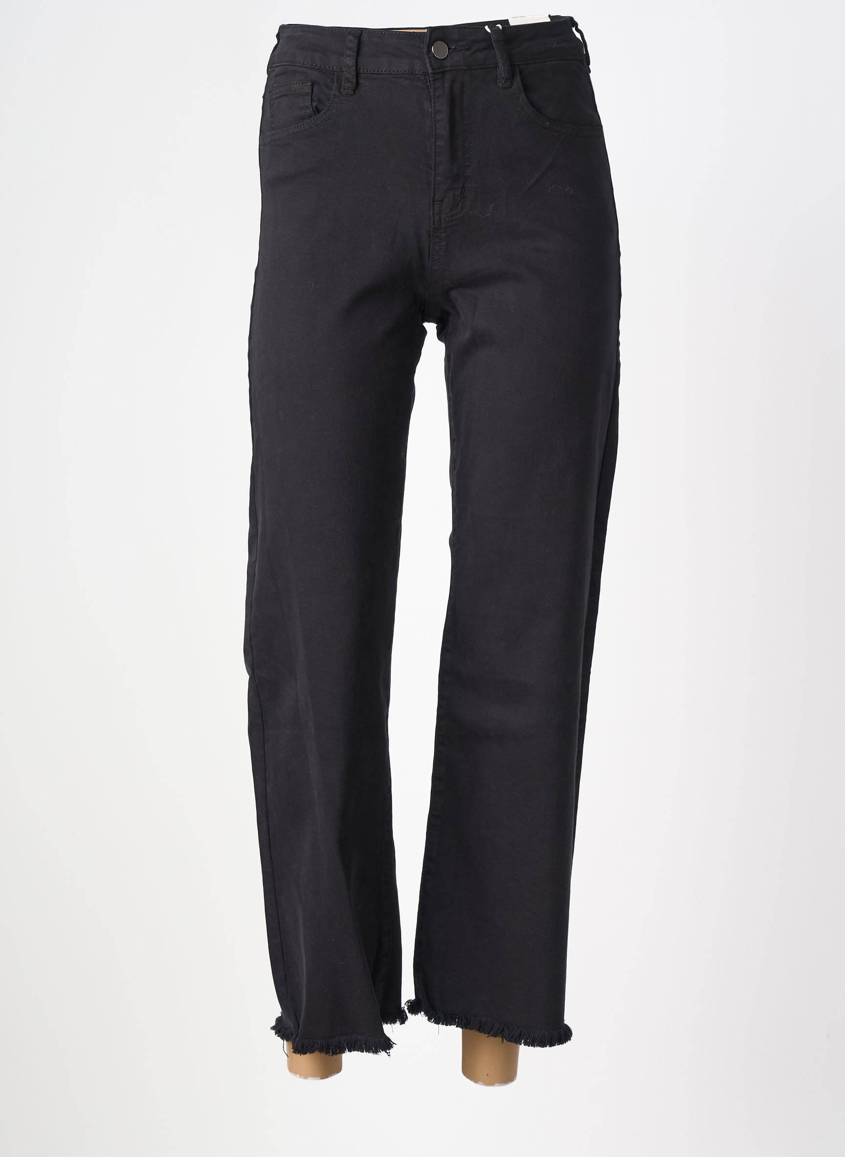 Jeans coupe droite stretch taille normale noir MAISON ONADO femme