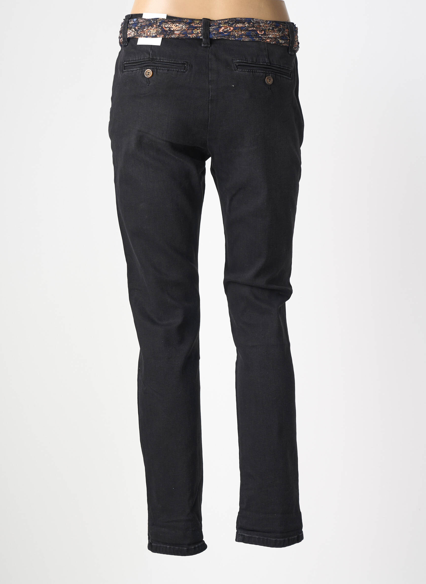 Jeans coupe slim stretch taille normale noir MAISON ONADO femme