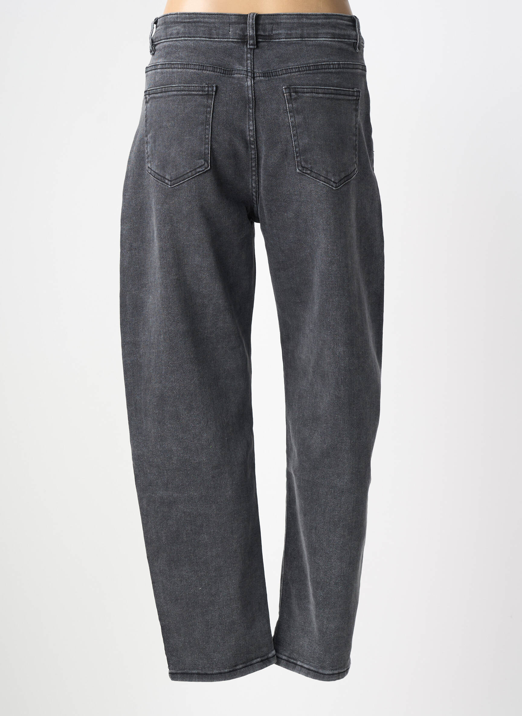 Jeans coupe large stretch taille normale noir HELLO MISS femme