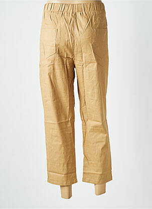 Pantalon 7/8 taille élastique taille normale marron WORLD FASHION femme