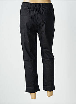 Pantalon 7/8 taille élastique taille normale noir WORLD FASHION femme
