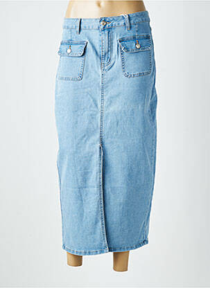 Jupe longue taille normale bleu MONDAY femme