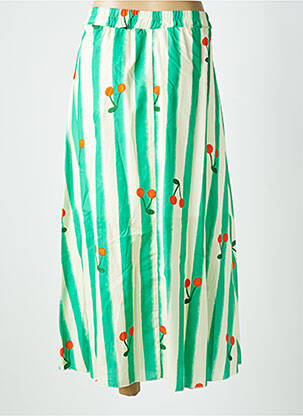 Jupe longue coupe fluide vert APRIL VINTAGE femme