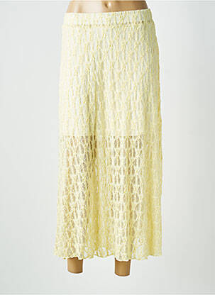 Jupe longue coupe fluide jaune MADE IN ITALY femme
