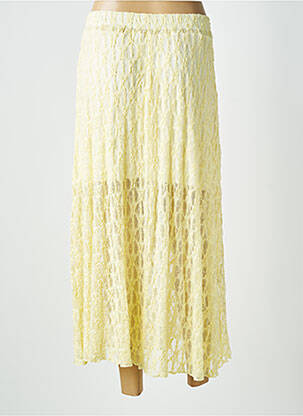 Jupe longue coupe fluide jaune MADE IN ITALY femme