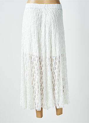 Jupe longue coupe fluide blanc MADE IN ITALY femme