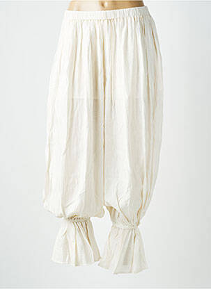 Pantalon large tissage popeline taille normale beige LOVIKA femme