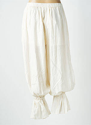 Pantalon large tissage popeline taille normale beige LOVIKA femme