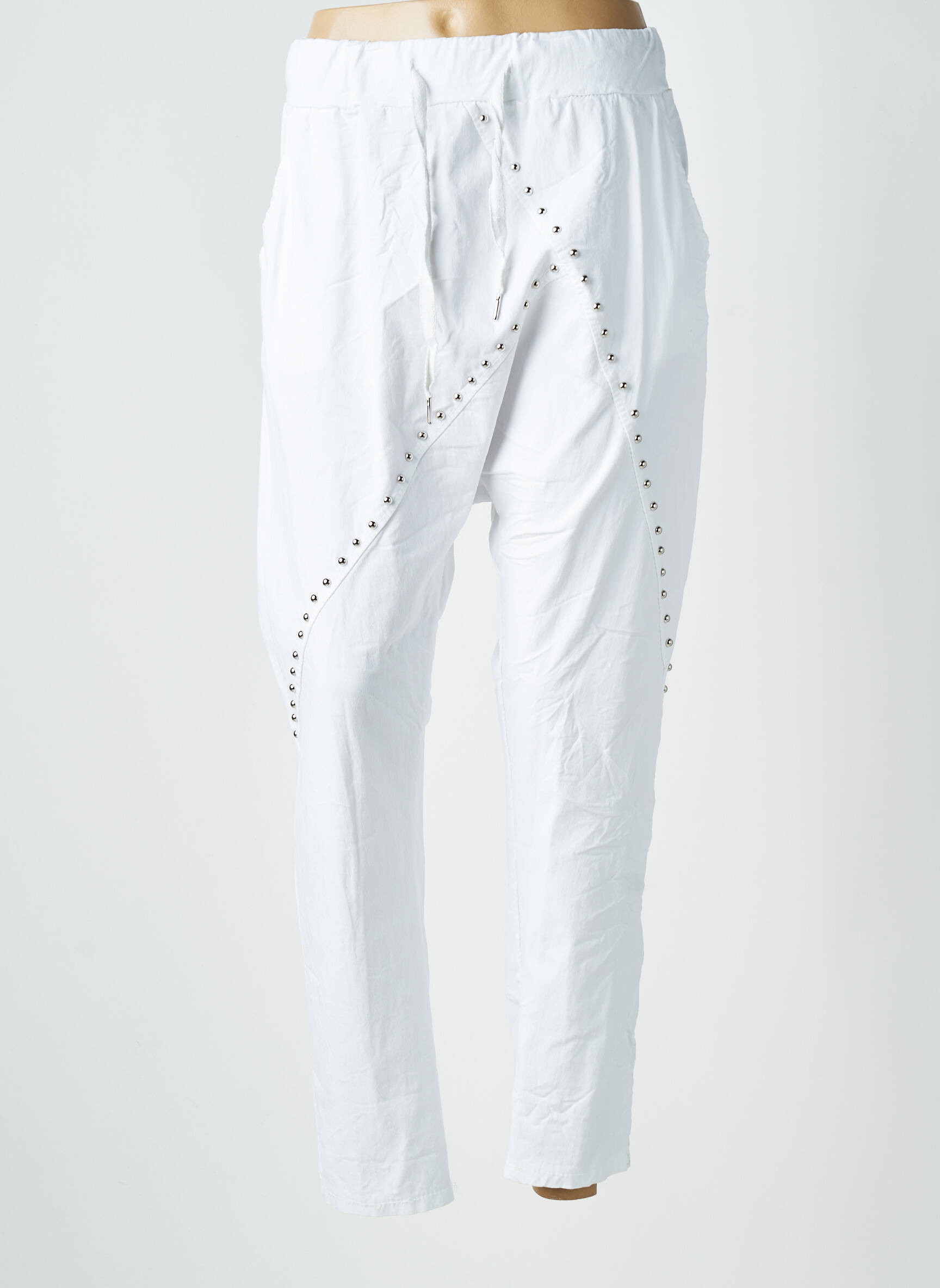 Sarouel taille normale taille normale blanc SISSI FASHION femme