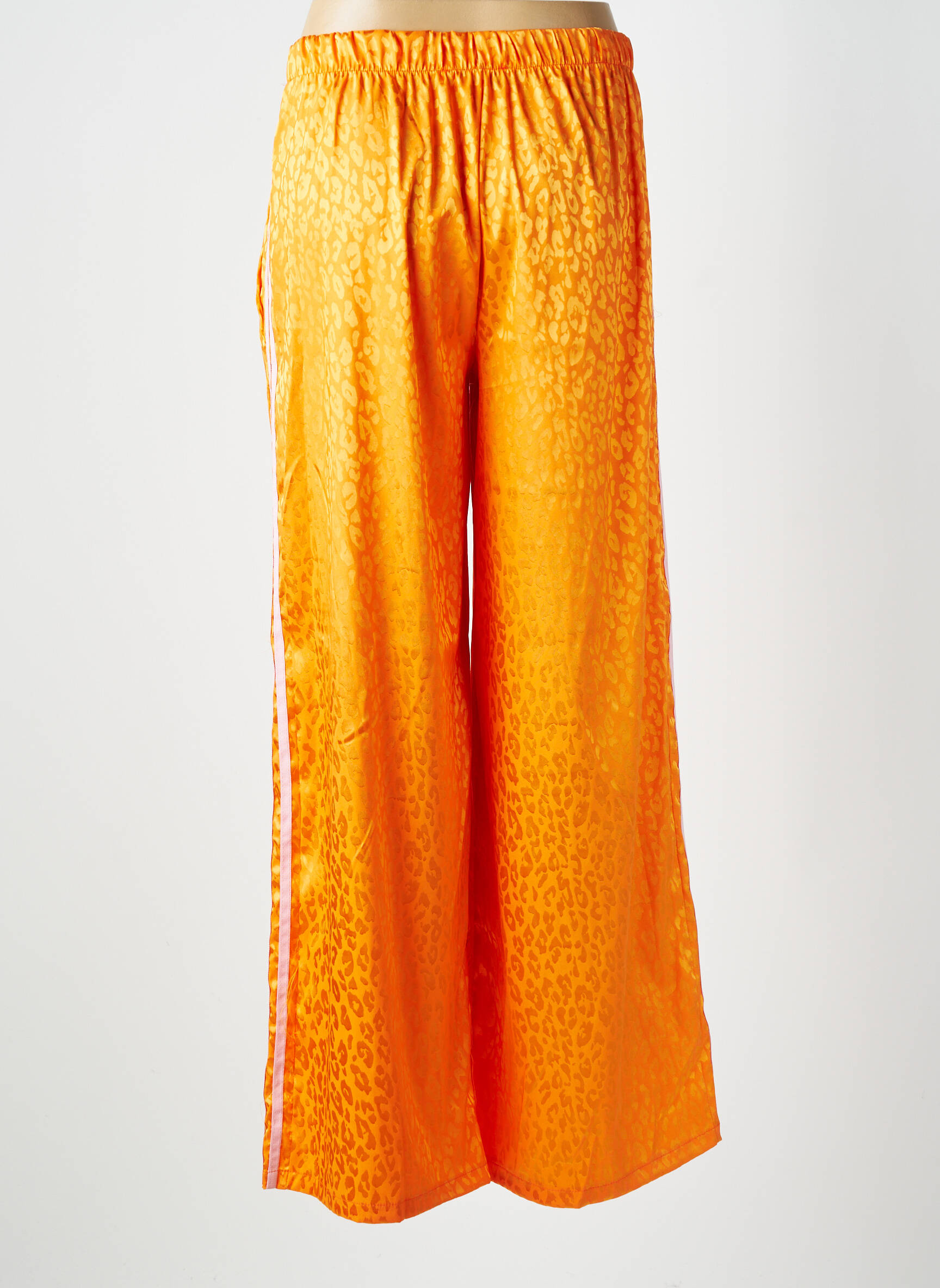 Pantalon large coupe fluide taille normale orange AMY&CLO femme