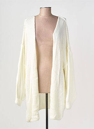 Gilet manches longues manches longues blanc TRICOT STATION femme