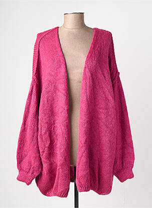 Gilet manches longues manches longues violet TRICOT STATION femme