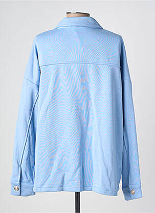 Veste casual poignets boutonnés avec fente bleu MINA ROSA femme