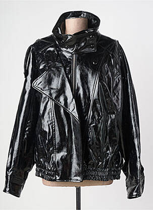 Veste simili cuir manches longues noir INTUITION femme