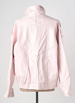 Veste simili cuir manches longues rose INTUITION femme
