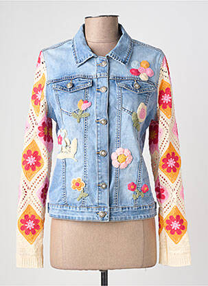 Veste casual poches bleu MAISON ONADO femme