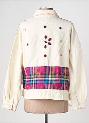 Veste casual poignets boutonnés avec fente beige GOLD AND SILVER femme