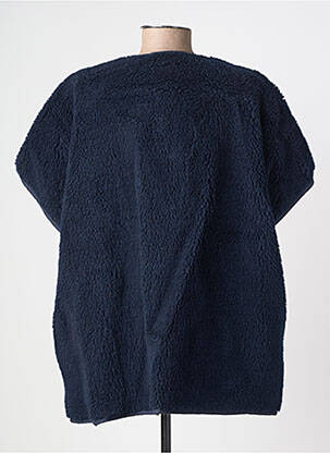 Gilet manches courtes coupe droite bleu fonce J&L femme