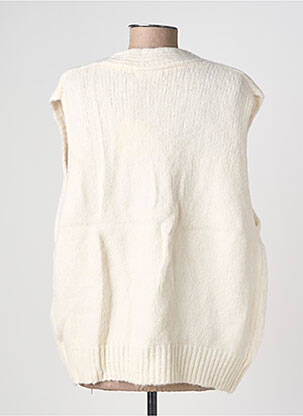 Gilet sans manche coupe droite beige MINA ROSA femme