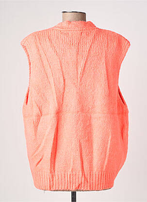 Gilet sans manche coupe droite orange MINA ROSA femme
