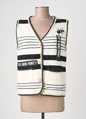 Gilet sans manche poches blanc VOGUE femme