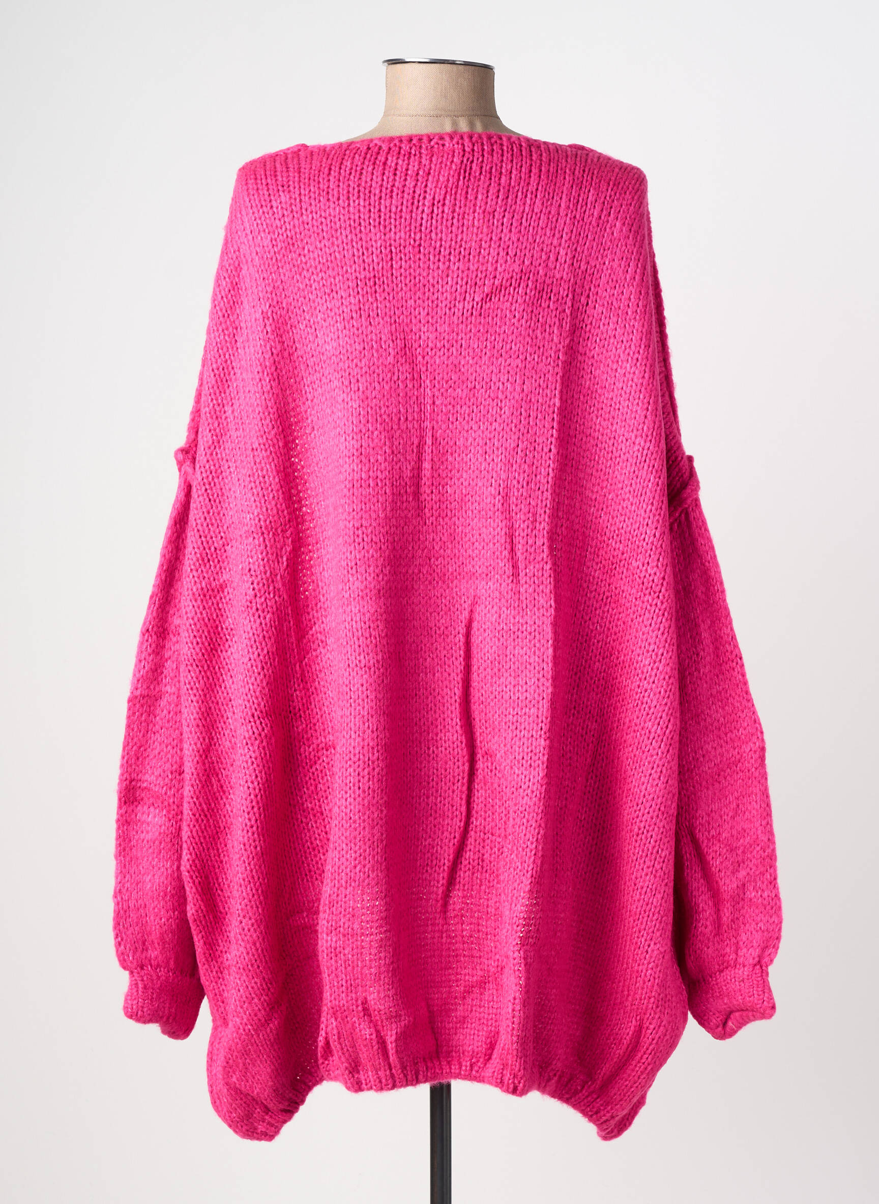 Gilet manches longues manches longues rose TRICOT STATION femme