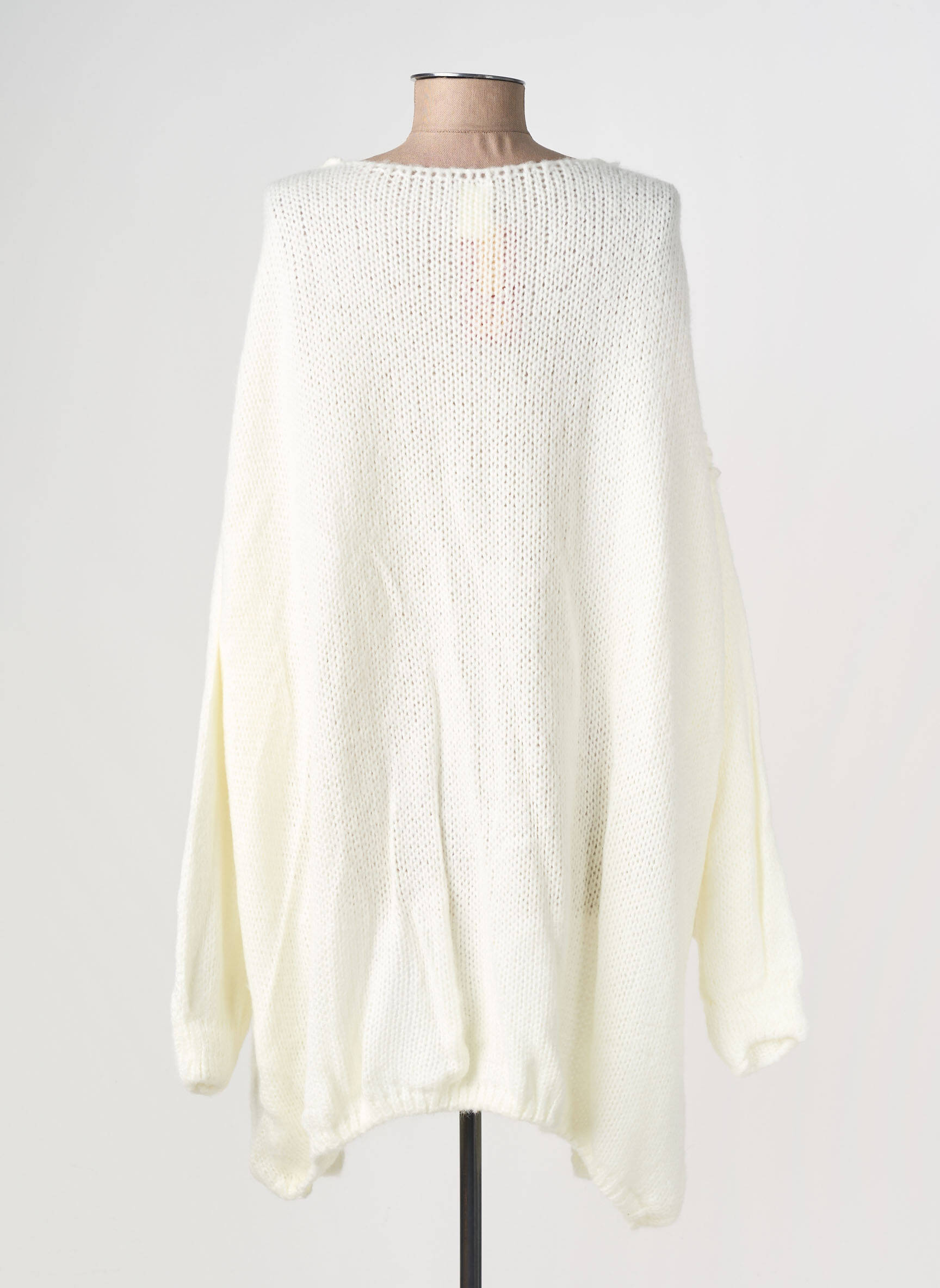 Gilet manches longues manches longues blanc TRICOT STATION femme