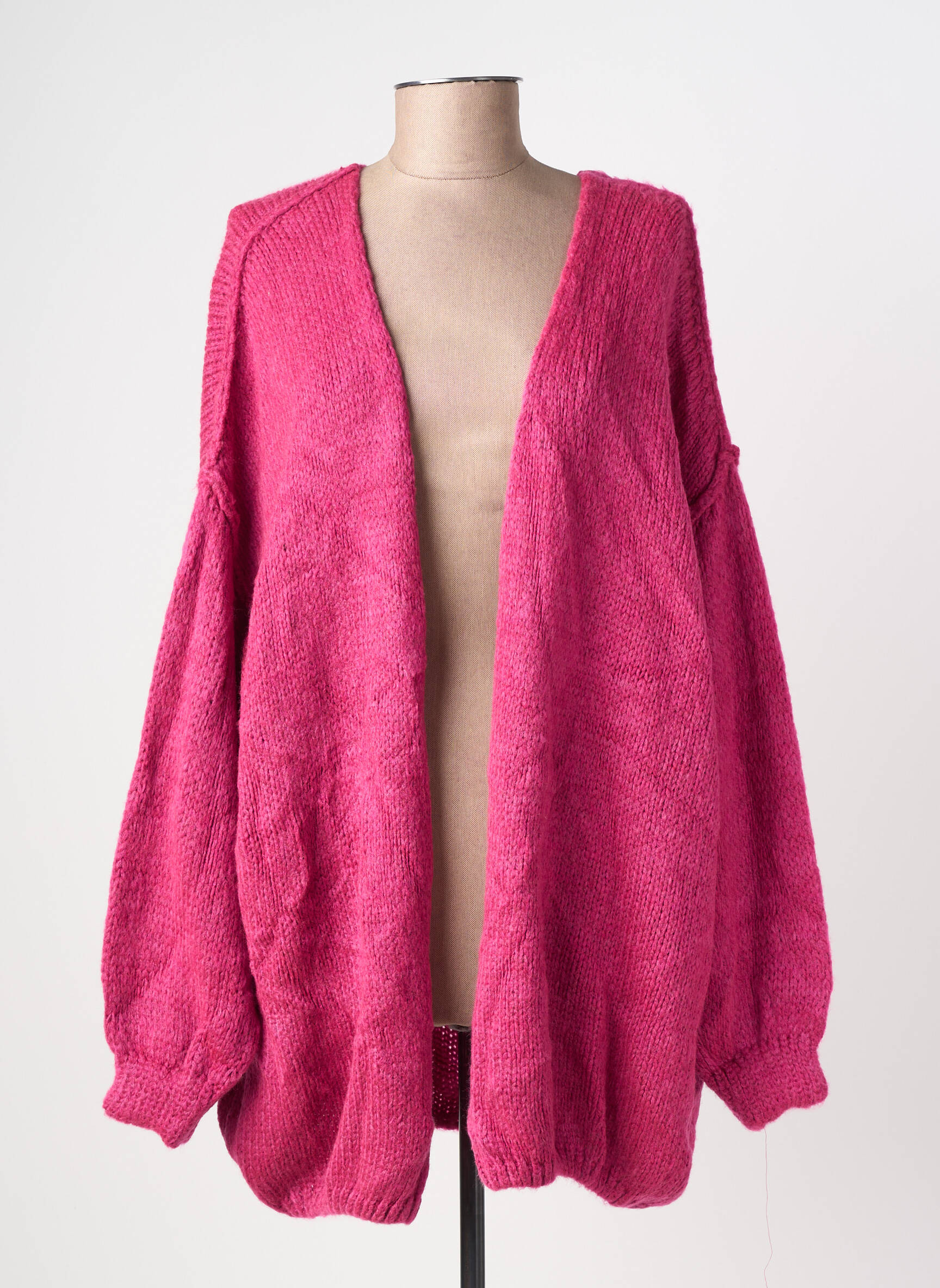 Gilet manches longues manches longues violet TRICOT STATION femme