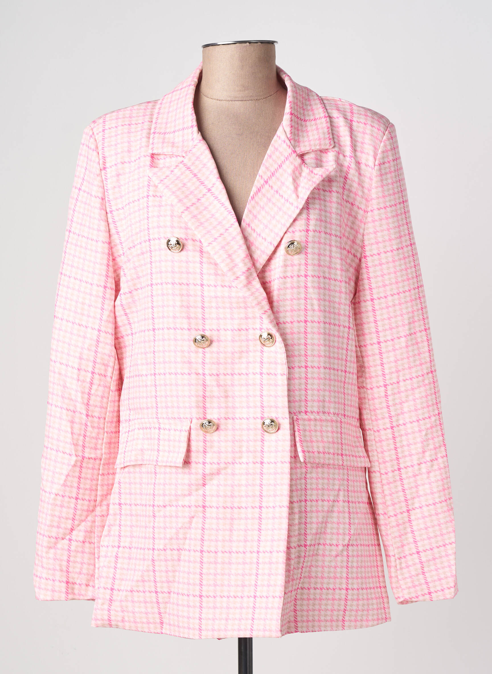 Blazer fausses poches rose MODA femme