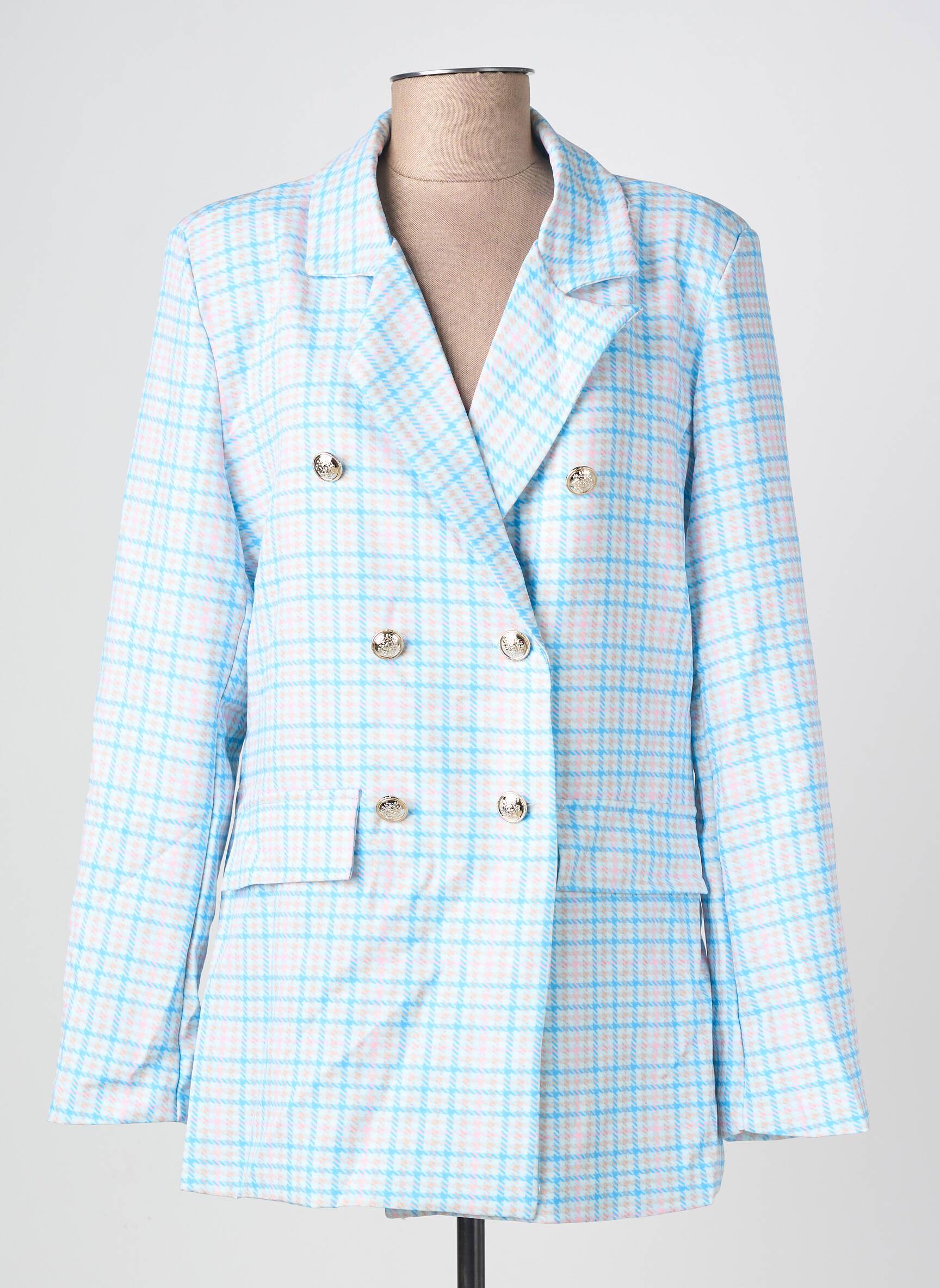 Blazer fausses poches bleu MODA femme
