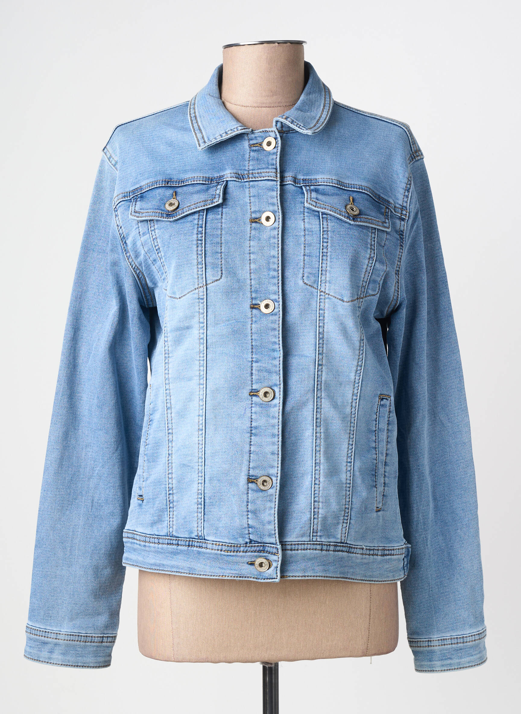 Veste en jean manches longues bleu KAROSTAR femme
