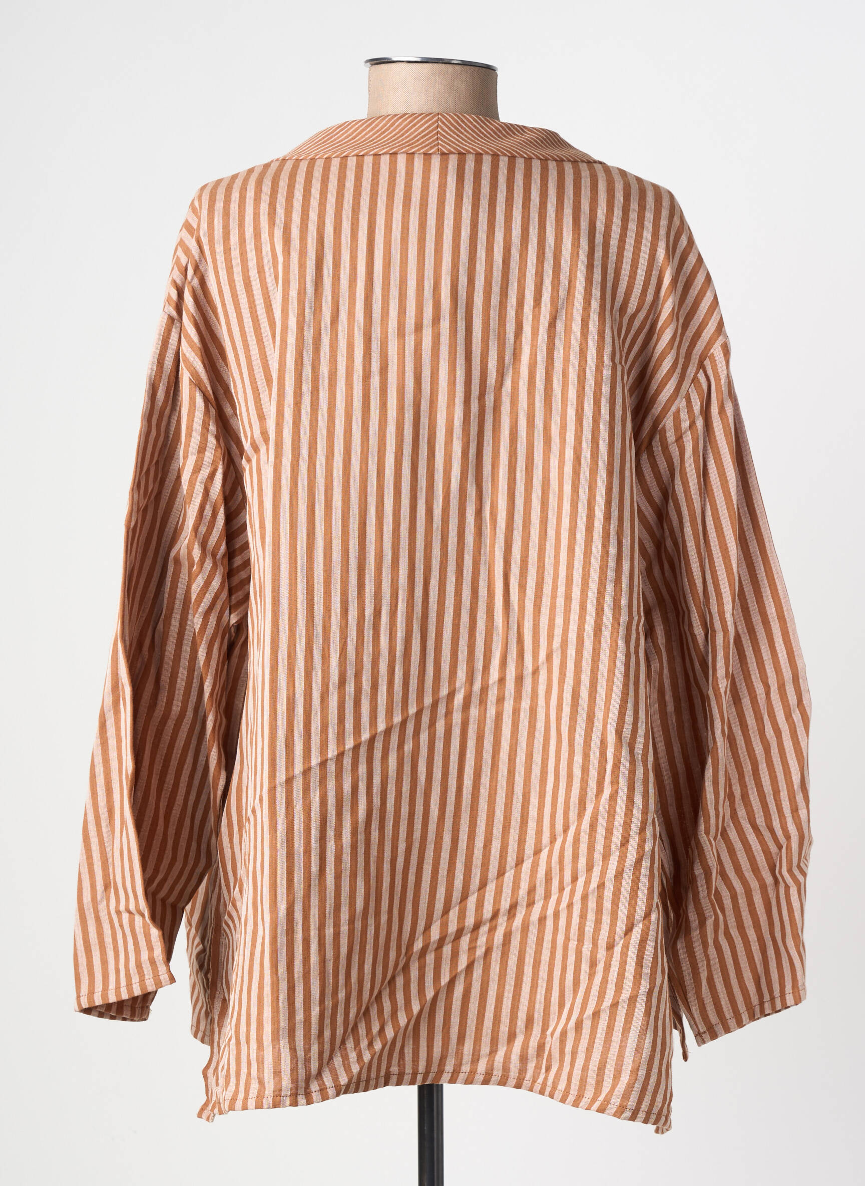 Veste casual col tailleur marron GIOYA & CO femme