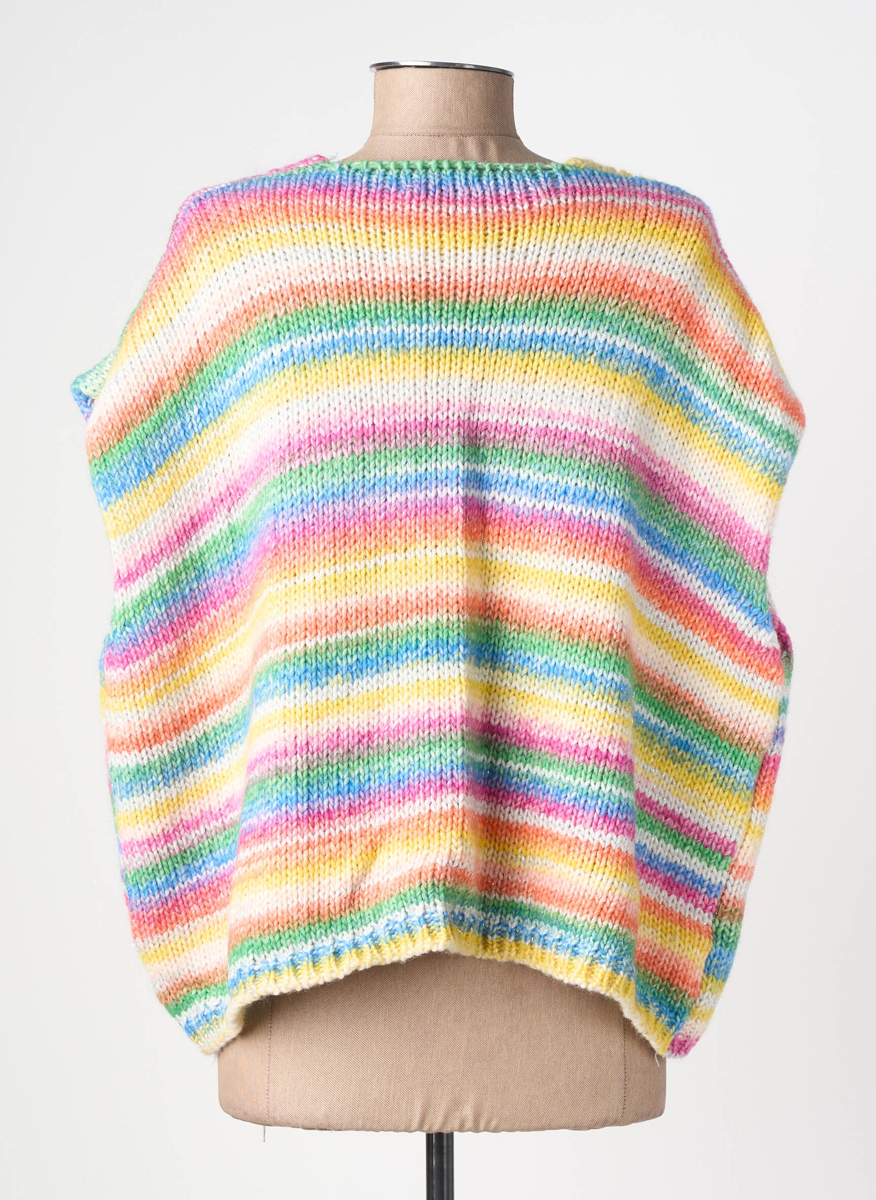 Gilet sans manche fermeture boutonnée sur le devant jaune APRIL VINTAGE femme