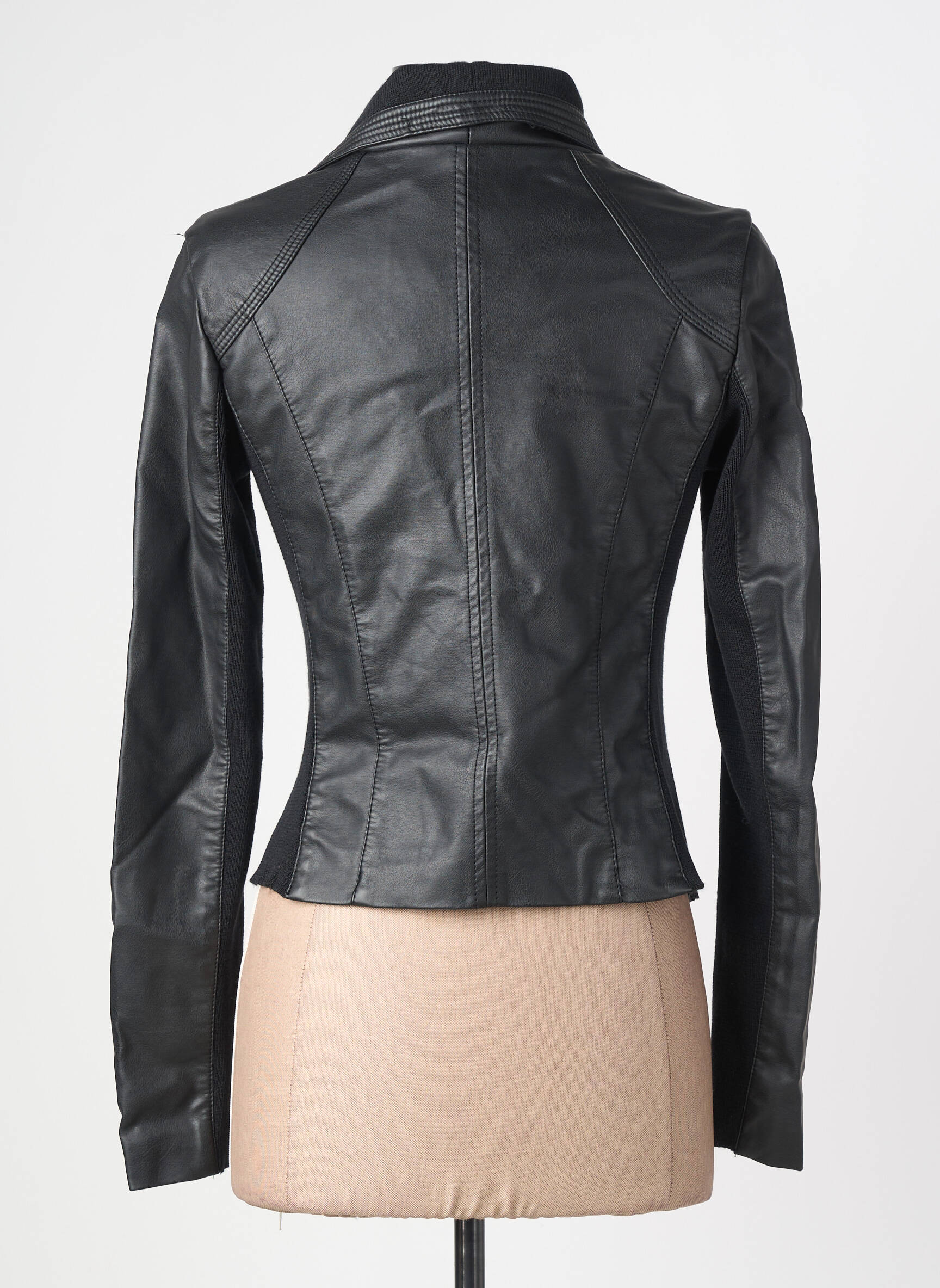 Veste simili cuir poches noir SOFTY femme