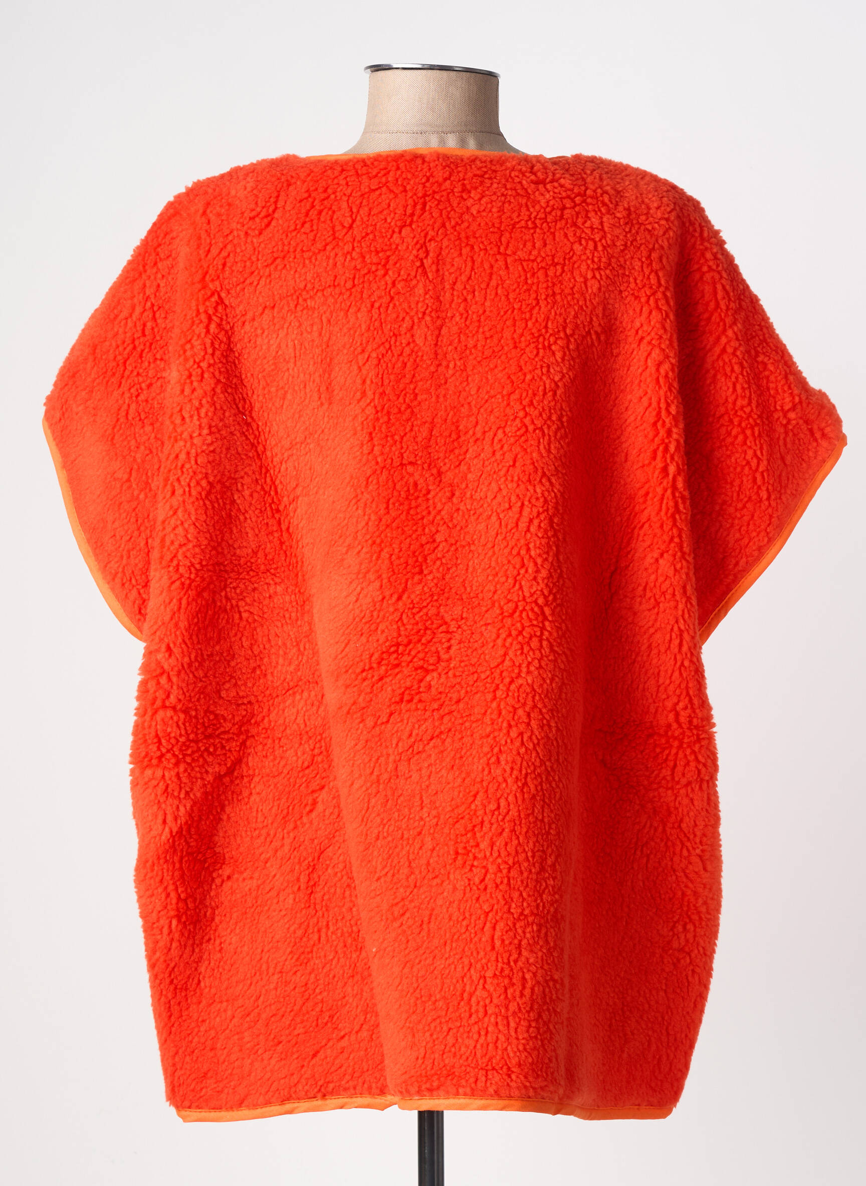 Gilet manches courtes coupe droite orange J&L femme