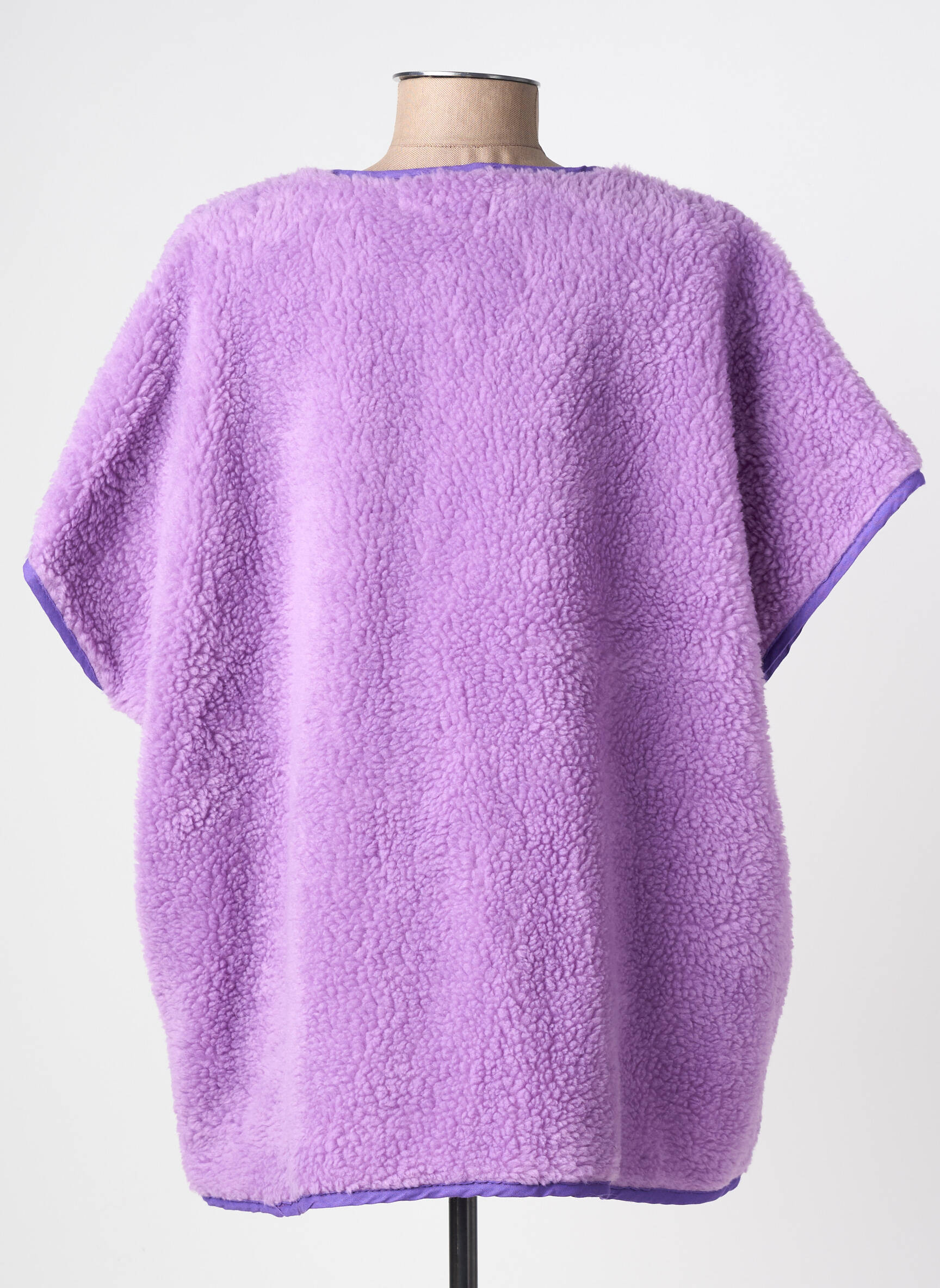 Gilet manches courtes coupe droite violet J&L femme