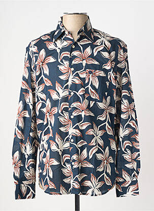 Chemise manches longues poches bleu SERGE BLANCO homme