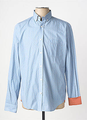 Chemise manches longues poches bleu SERGE BLANCO homme