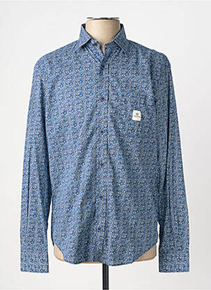 Chemise manches longues poches bleu SERGE BLANCO homme