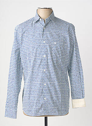 Chemise manches longues poches bleu SERGE BLANCO homme