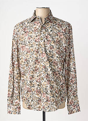 Chemise manches longues coupe cintrée marron SERGE BLANCO homme