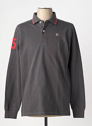 Polo manches longues manches longues gris SERGE BLANCO homme