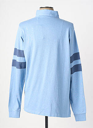 Polo manches longues manches longues bleu SERGE BLANCO homme