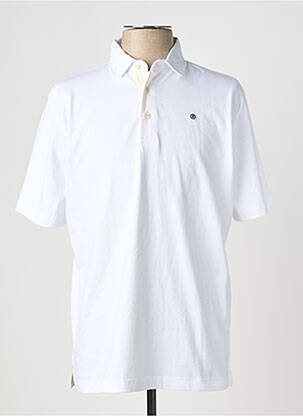 Polo tissage jersey manches courtes blanc SERGE BLANCO homme